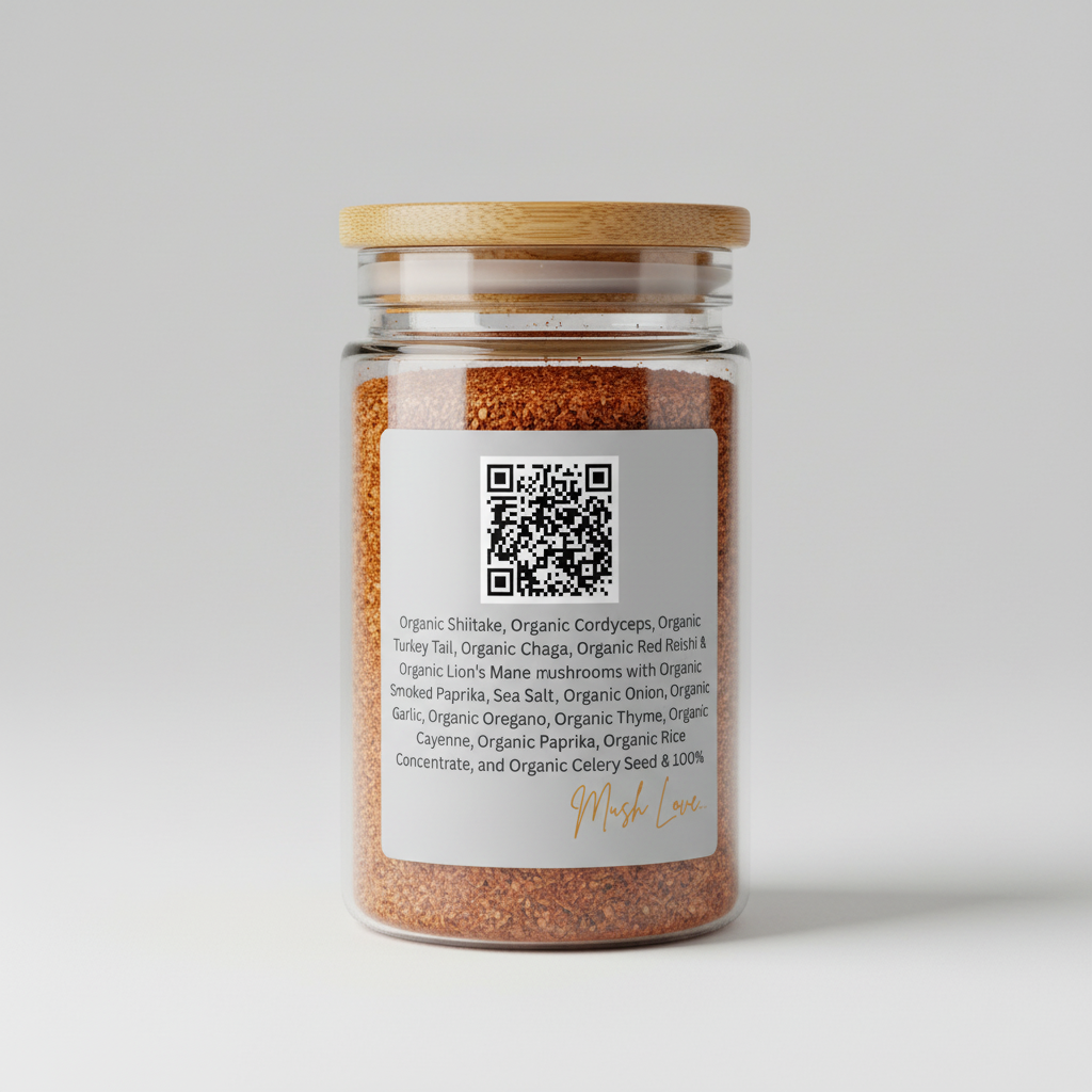 Cajun Spice Jar with Back Label